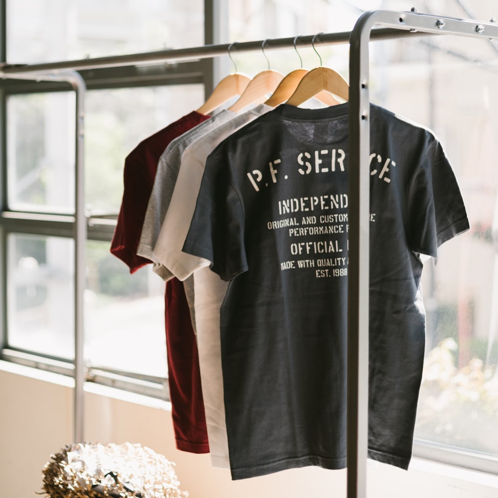 P.F.S. ORIGINAL T SHIRTS 2026 -STENCIL��DENIM/OFF WHITE��