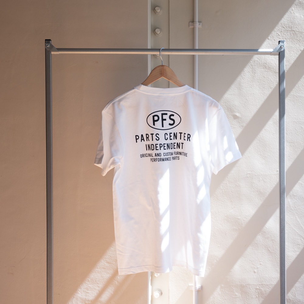 P.F.S. ORIGINAL T SHIRTS 2026 - PARTS CENTER��WHITE/BLACK��