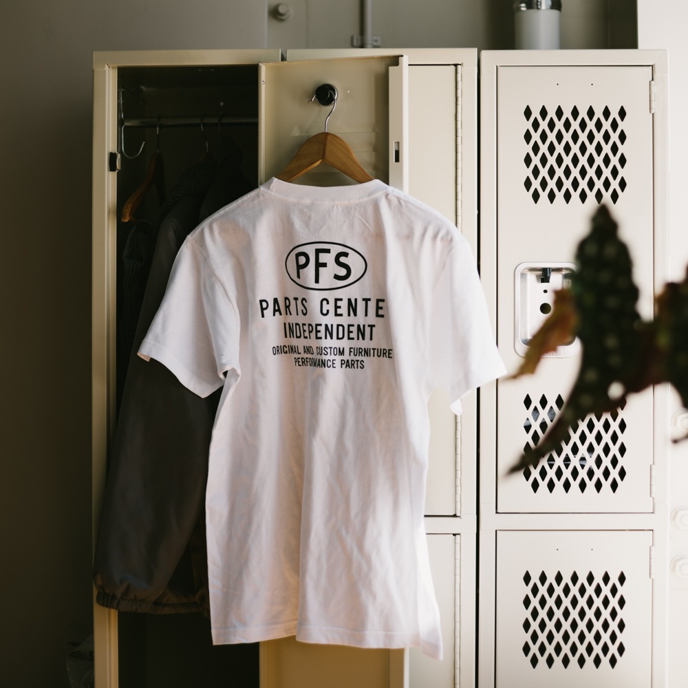 P.F.S. ORIGINAL T SHIRTS 2026 - PARTS CENTER��WHITE/BLACK��