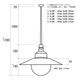 THPG PENDANT LIGHT "35 FLAT SHADE , Black