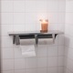 DOUBLE TOILET PAPER HOLDER with SHELF