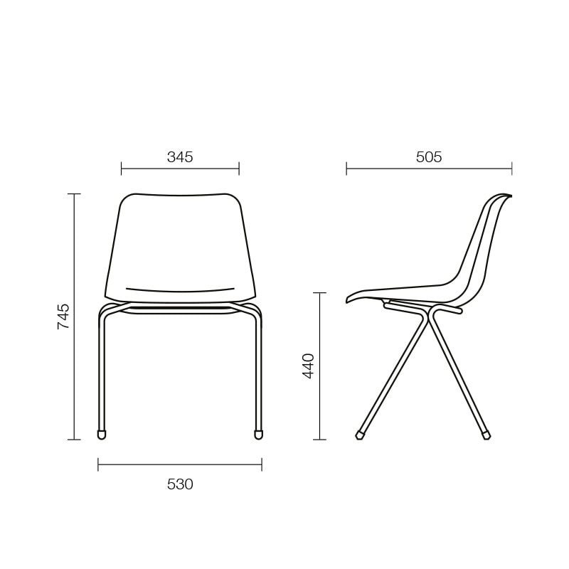 ROBIN DAY POLYSIDE CHAIR / Chrome Frame | Metal Products