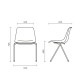 ROBIN DAY POLYSIDE CHAIR / Chrome Frame