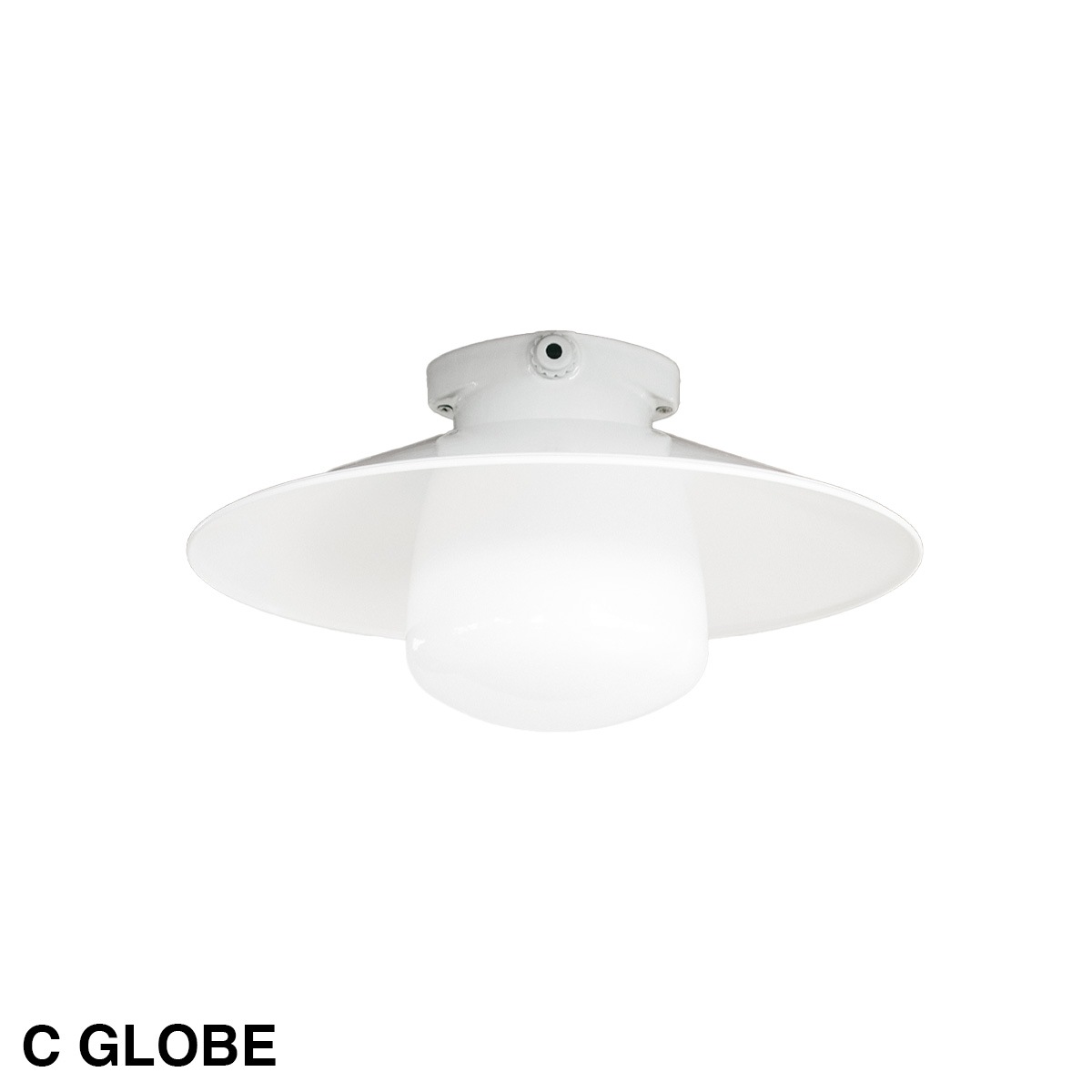 THPG CEILLING LIGHT "35 FLAT SHADE , White