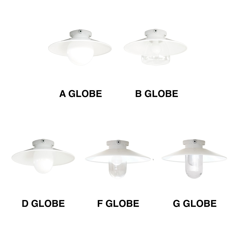 THPG CEILLING LIGHT "35 FLAT SHADE , White