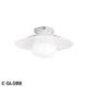 THPG CEILLING LIGHT "35 FLAT SHADE , White