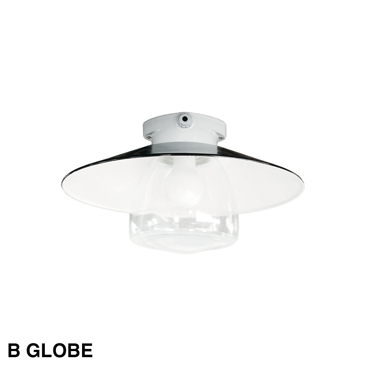 THPG CEILLING LIGHT "35 FLAT SHADE , Black