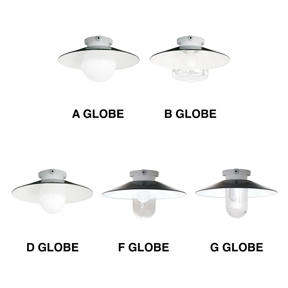 THPG CEILLING LIGHT "35 FLAT SHADE , Black
