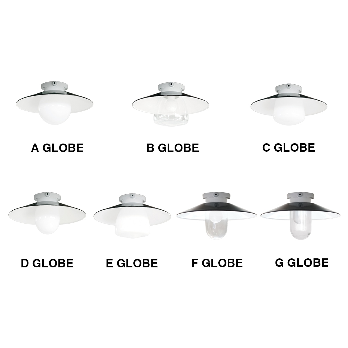 THPG CEILLING LIGHT "35 FLAT SHADE , Black