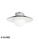 THPG CEILLING LIGHT "35 FLAT SHADE , Black