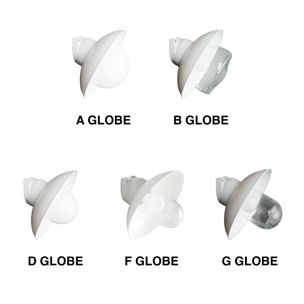 THPG WALL LIGHT "26 ROUND SHADE , White
