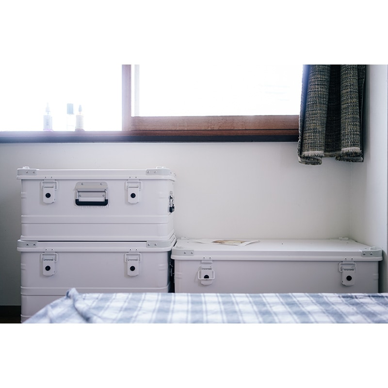 ALPOS ALUMINUM CONTAINER / with Stacking Corner - M (73L) COLORED