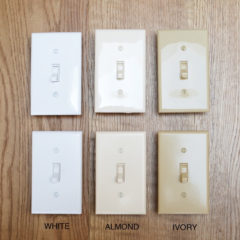 TOGGLE SWITCH PLATE-WHITE