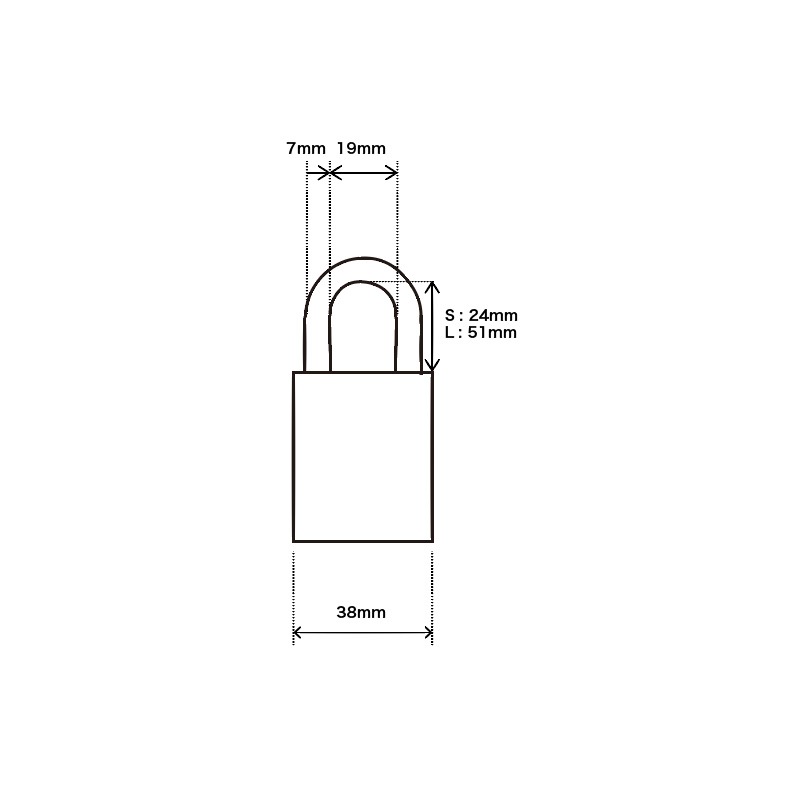 WIDE SOLID ALUMINIUM BODY PADLOCK