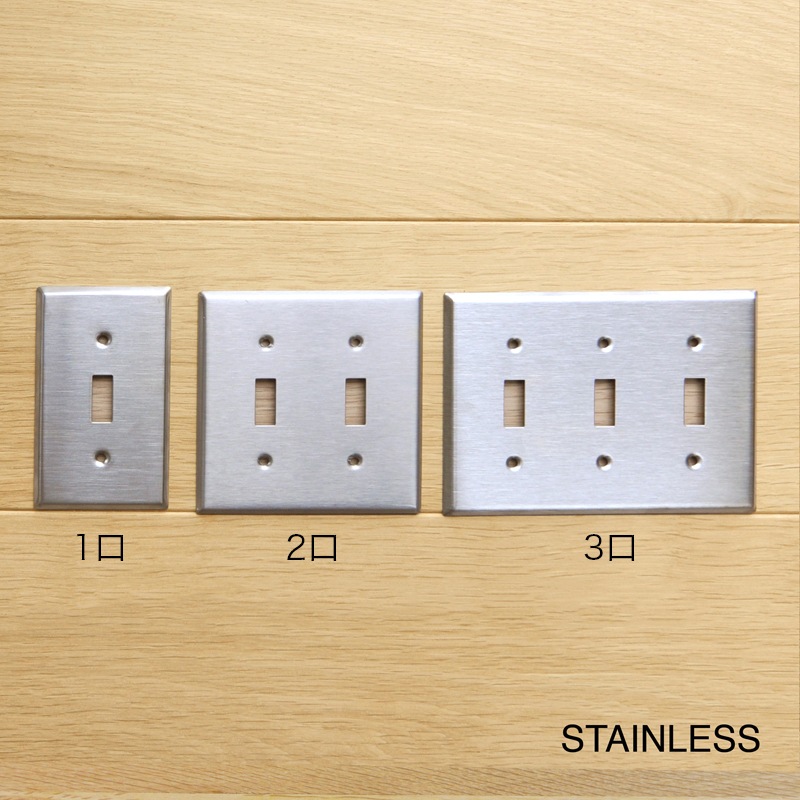Pacific プレート ブル― 6 ピース TOGGLE SWITCH PLATE - STAINLESS | Lighting&Electricity | | P.F.S.