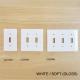 TOGGLE SWITCH PLATE-WHITE