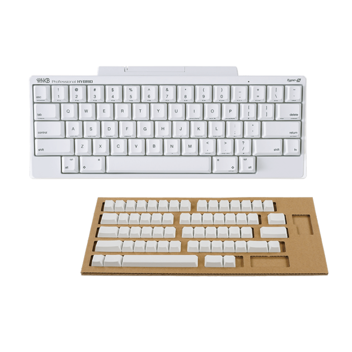 HHKB Professional HYBRID Type-S 英語配列「雪」無刻印セット