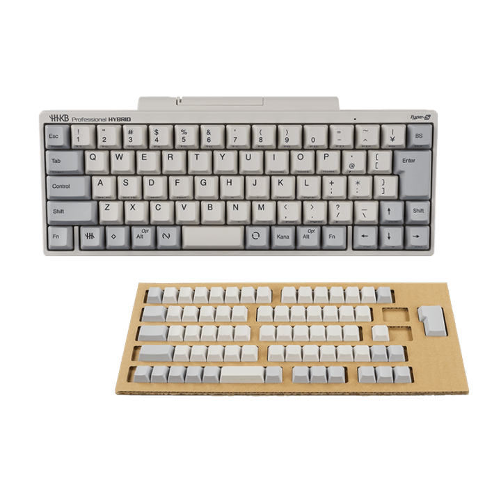 HHKB Professional HYBRID Type-S 日本語配列「白」無刻印セット