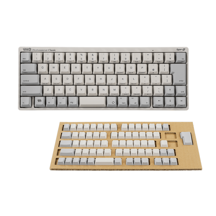HHKB Professional Classic Type-S 日本語配列「白」無刻印セット