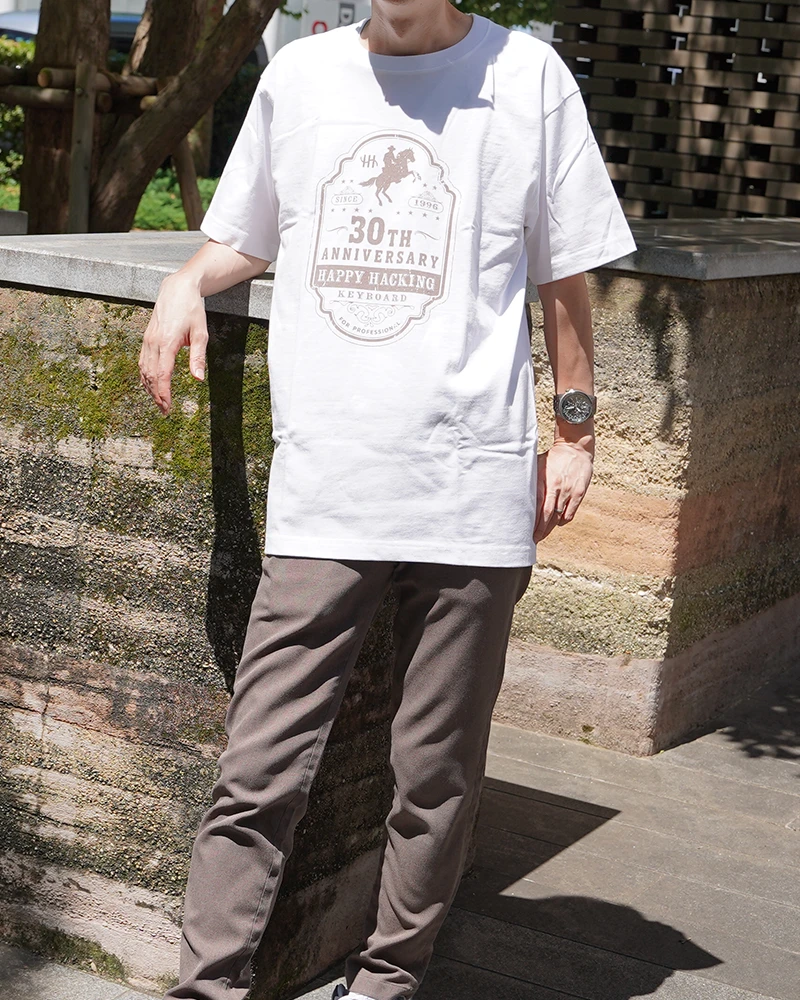 30周年記念デザインTシャツ Design D（White）｜HHKB,オプション