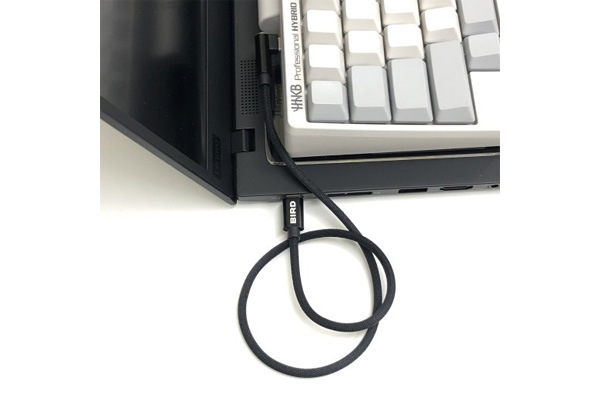 HHKB接続 TypeCケーブル（片側L型コネクタ採用）ブラック