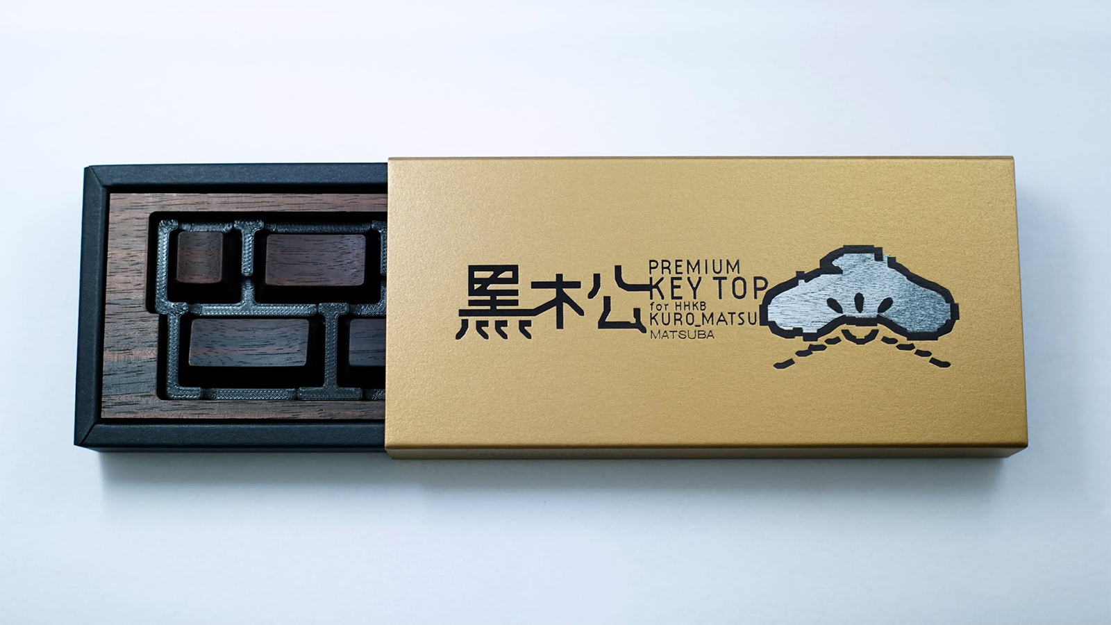 木製キートップセット日本語配列 for HHKB Professional（黒檀）