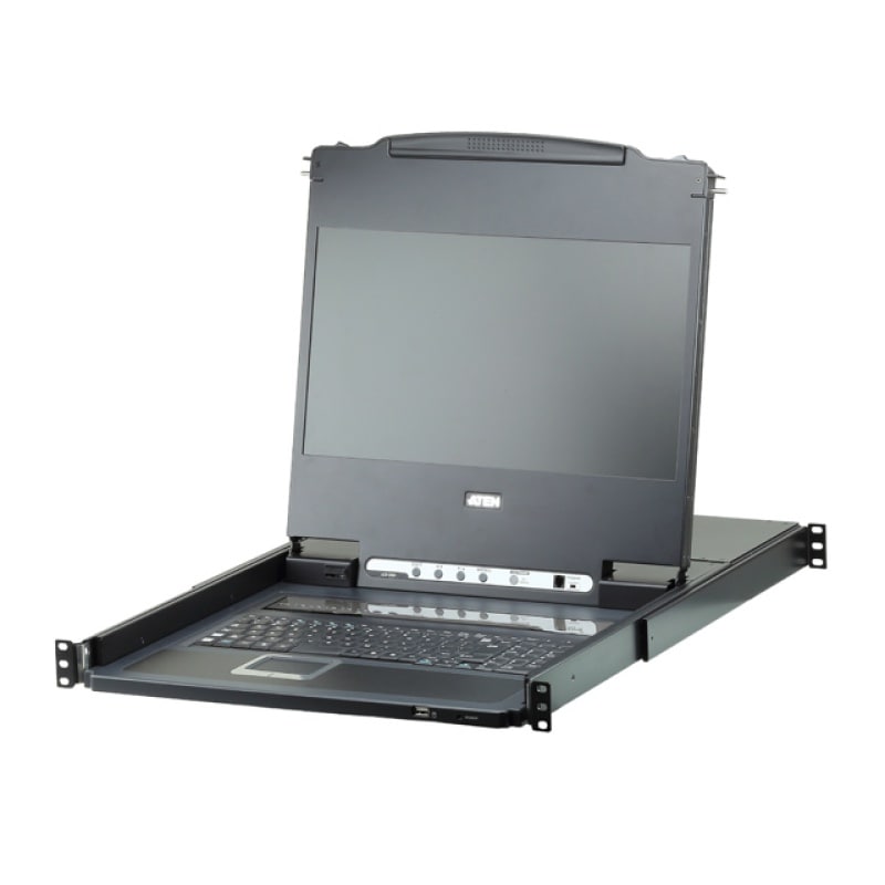 フルHDワイド対応8ポートUSB DVI KVMドロワー ロングレール CL6708MWJJL