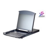 19インチ 16ポート カテゴリ5e デュアルスライド LCD IP-KVMドロワー ショートレール KL1116VNJJS