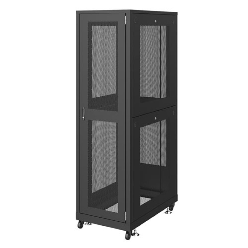 【取り寄せ】 サンワサプライ 19インチサーバーラック メッシュパネル仕様(42U) ブラック CP-SVN4210MBKN