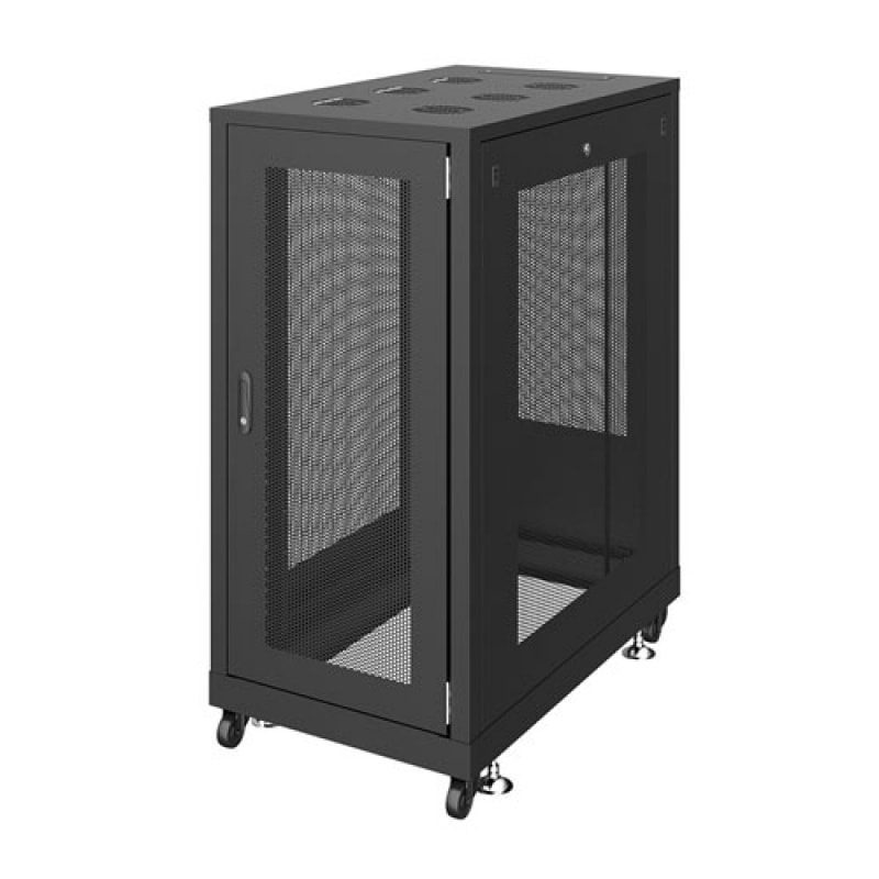 【取り寄せ】 サンワサプライ 19インチサーバーラック メッシュ仕様(24U)D1000mm ブラック CP-SVN2410MBKN