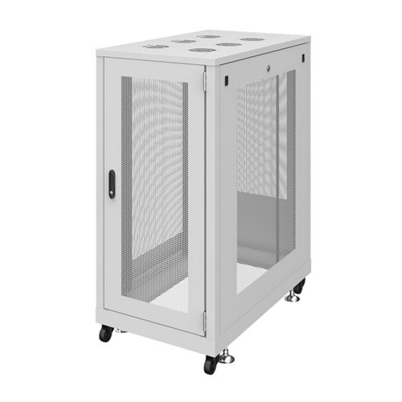 【取り寄せ】 サンワサプライ 19インチサーバーラック メッシュ仕様(24U)D1000mm ライトグレー CP-SVN2410MGYN