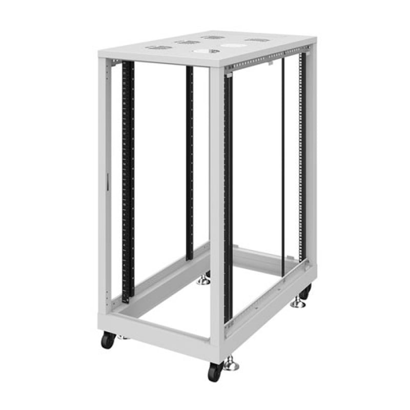 【取り寄せ】 サンワサプライ 19インチサーバーラック パネルなし(24U) D1000mm ライトグレー CP-SVN2410NPGYN