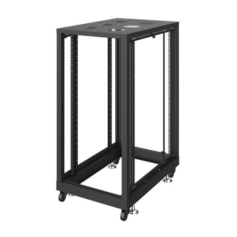 【取り寄せ】 サンワサプライ 19インチサーバーラック パネルなし(24U) D900mm ブラック CP-SVN2490NPBKN