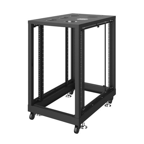 【取り寄せ】 サンワサプライ 19インチサーバーラック パネルなし(18U) ブラック CP-SVN1890NPBKN