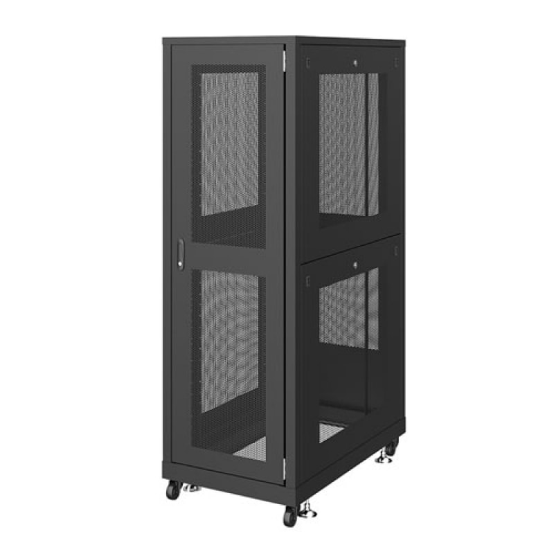 【取り寄せ】 サンワサプライ 19インチサーバーラック メッシュパネル仕様(36U) ブラック CP-SVN3610MBKN