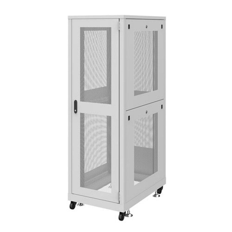 【取り寄せ】 サンワサプライ 19インチサーバーラック メッシュパネル仕様(36U) ライトグレー CP-SVN3690MGYN