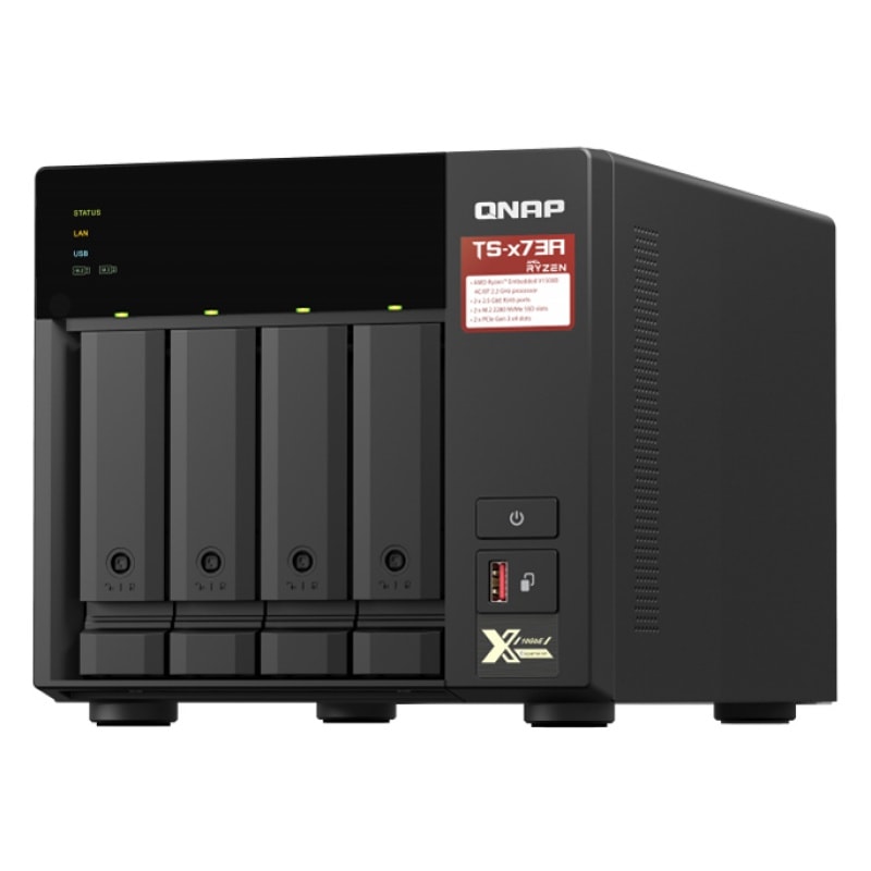 【取り寄せ】QNAP TS-473A-8G(Ryzen V1500B/4ベイ/タワー) + QSW-1105-5T セット販売品