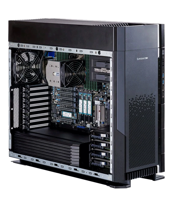 SUPERMICRO SuperWorkstation SYS-551A-T（Xeon W9-3475X/512GB/1.92TB M.2 NVMe/RTX2000ADA)