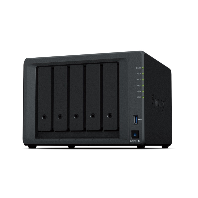 【取り寄せ/3年24-365オンサイト保証】Synology DS1522+(Ryzen R1600/16TB×5/タワー) DS1522+8005SYFOS3