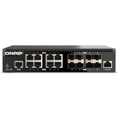 【取り寄せ】QNAP 10GbE SFP+ ｘ8/10GbE x8 マネージドスイッチ QSW-M3216R-8S8T