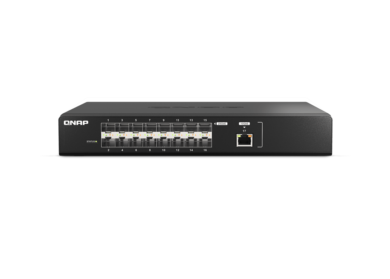 【アウトレット】QNAP QSW-M5216-1T 16ポート 25GbE SFP28ファイバーマネージドスイッチ