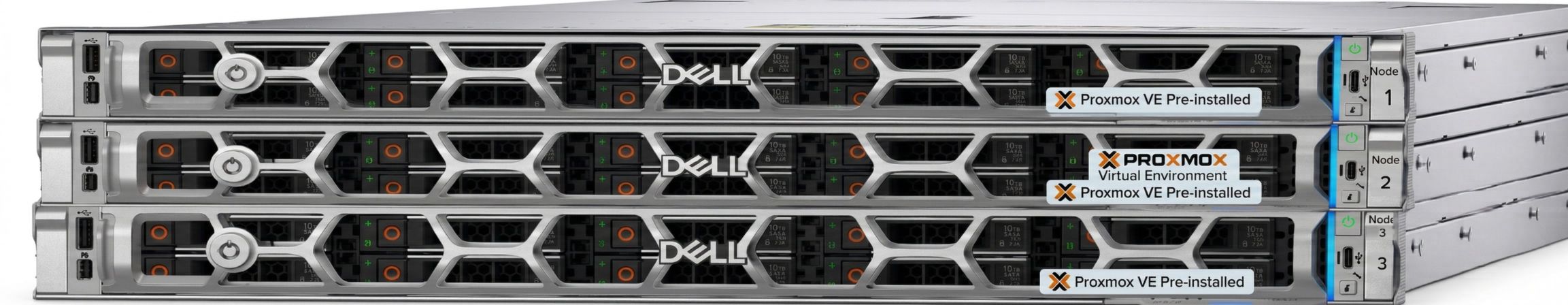 DELL PowerEdge R470 6511P 16C Proxmox HCIお薦め構成 3式1セット