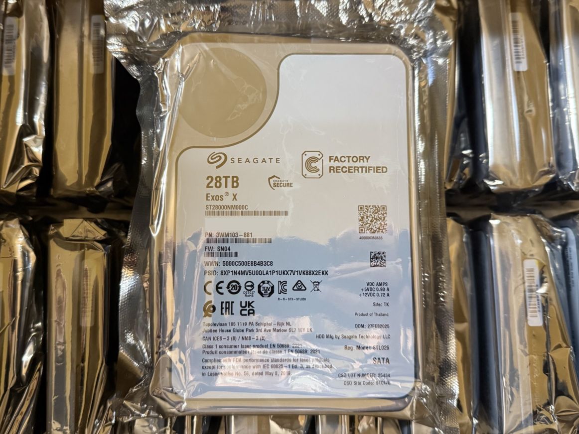 【Seagate認定再生HDD】Seagate EXOS ST28000NM001C 28TB NL-SATA 30日保証