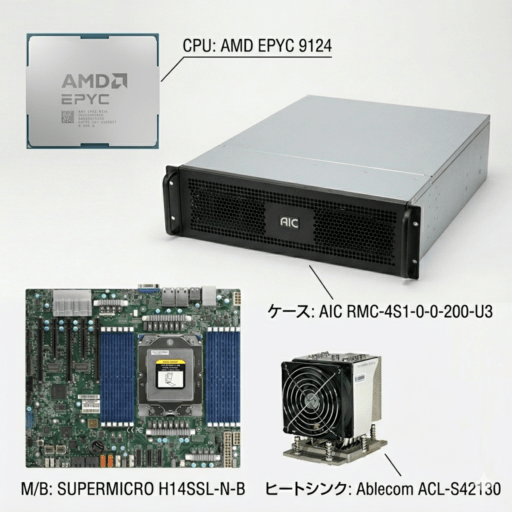 AMD EPYCベアボーン最安4Uラック4点セット