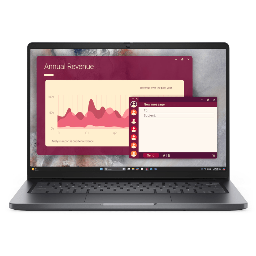 【短納期モデル】NBLA150-012N1 Dell Pro 14 Core Ultra 5 235U 16GB SSD 256GB ドライブなし Win11 Pro Officeなし 14インチ FHD+ 非タッチ カメラ 1年保証 マグネタイトカラー SB