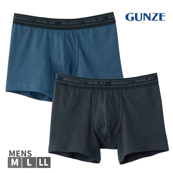 GUNZE BODY WILD グンゼ ボディワイルド ボクサーパンツ Ｍ ドット パープル×迷彩 ブラウン×ローライズ グレー 3枚セット 日本製