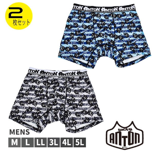 ���Ͳ����ʡۥ�� �»� ����ȥ� LUCKYANTON �ܥ������֥꡼�� 2�祻�å� �ܥ������ѥ�� 2���� ����ե�  �ܡ���������  M L LL 3L 4L 5L��2�Ĥޤǥ᡼���ز�