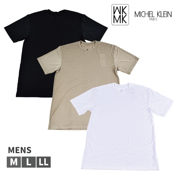 �ߥå����륯��� MICHEL KLEIN �»� ��� ����ʡ� ȩ�� Ⱦµ �ݼ� �ۥ磻�� �֥�å� �١����� M L LL ���ȥ�å� ���������륨�å� ���ڸ� �͡��ॿ���쥹 2�Ĥޤǥ᡼���ز�