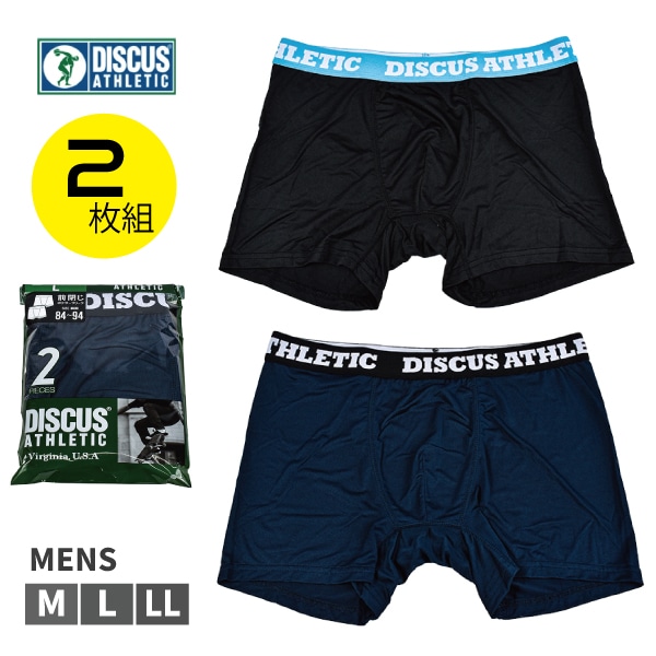 DISCUS 2P ���Ĥ� �ܥ������֥꡼�� ��� ȩ�� ���� �ѥ�� �ǥ������� M L LL 2���� 1�Ĥޤǥ᡼���ز�