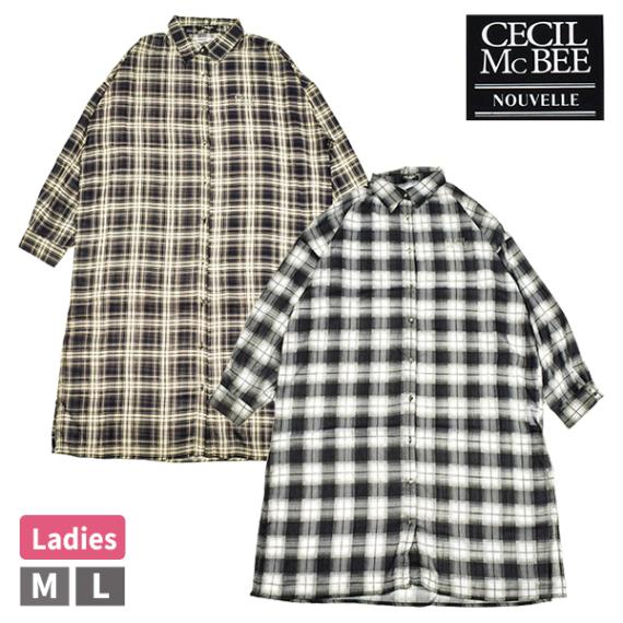 セシルマクビー CECILMcBEE レディース トップス シアーシャツ ワンピ